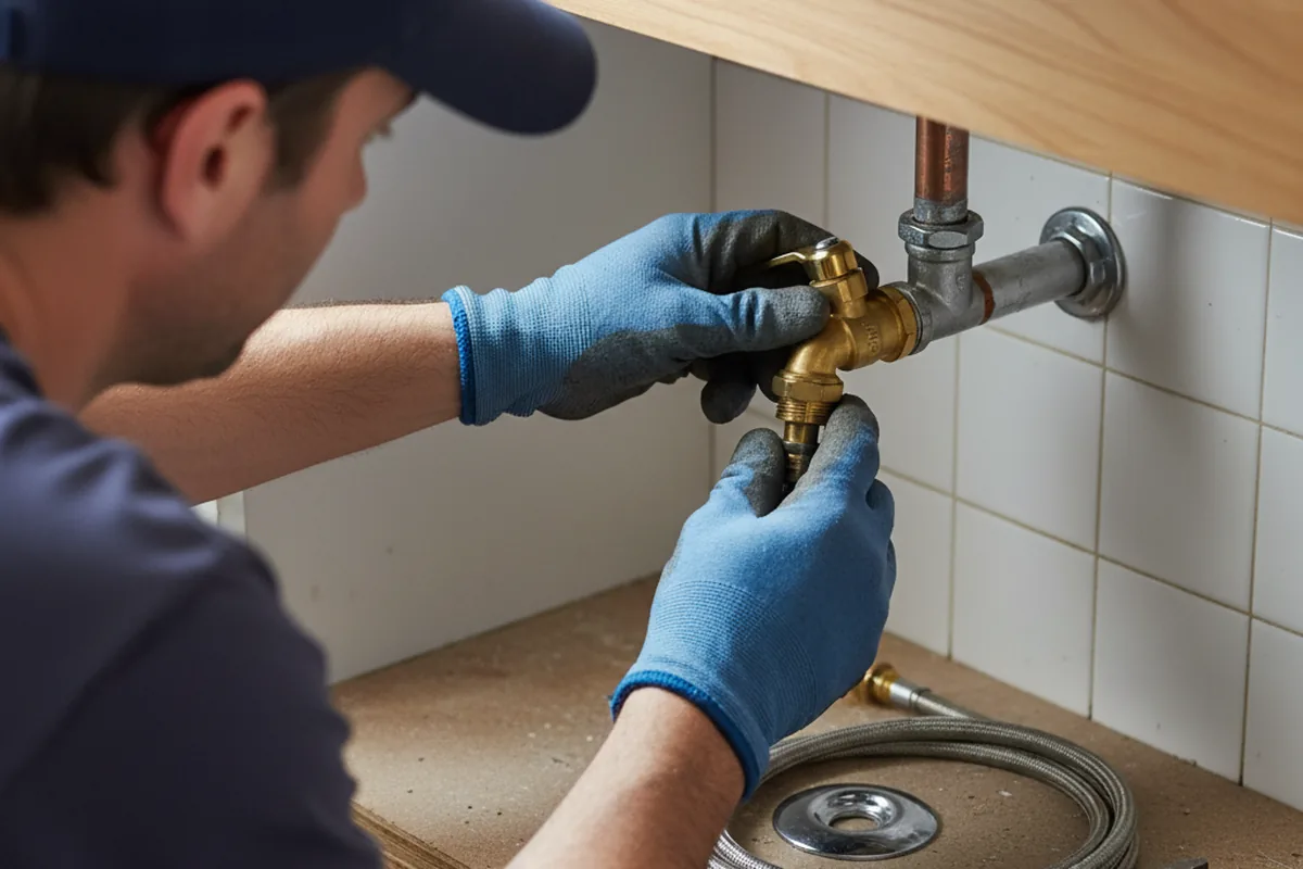 Shutoff valve and fitting work during Emergency Plumbing in Woodbine